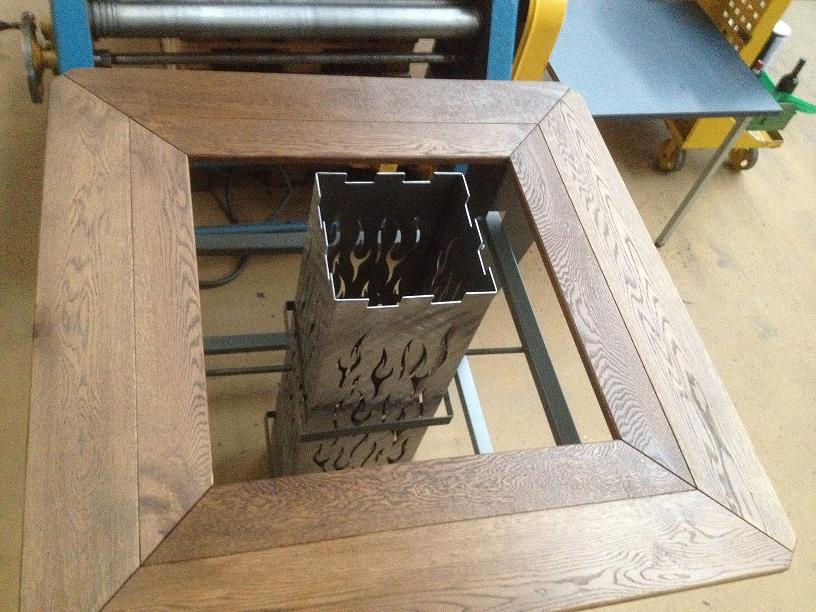 Stehbar Edelstahl unbehandelt